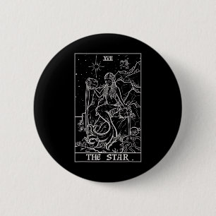 The Star Tarot Card Halloween Mermaid Gothic Witch 6 Cm Round Badge