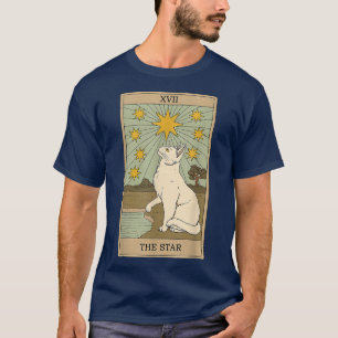 The Star Tarot Card Mermaid Gothic Cat T-Shirt
