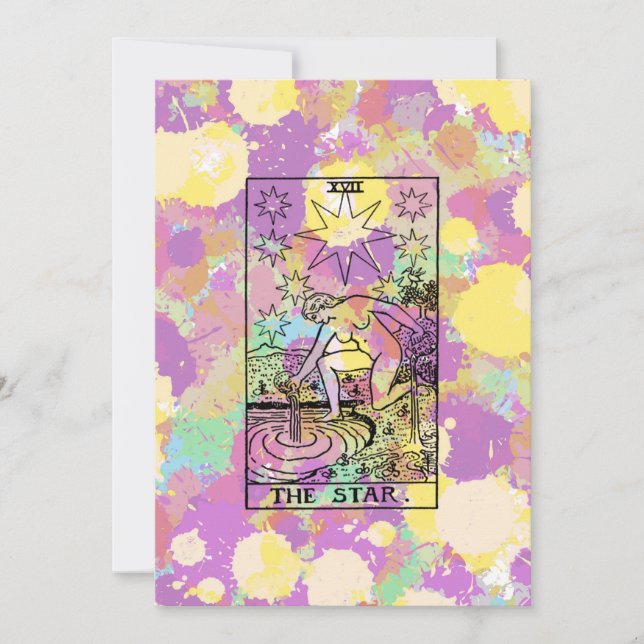 The Star Tarot Party Invitation (Front)