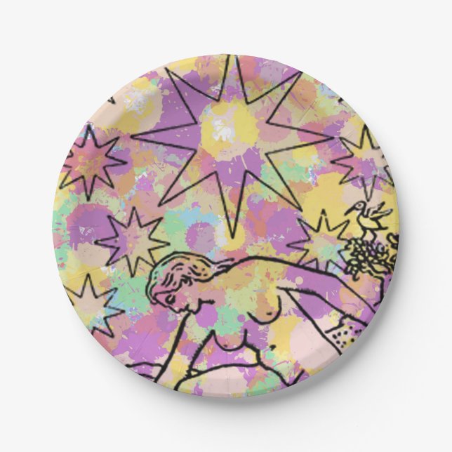 The Star Tarot Party Paper Plate (Front)