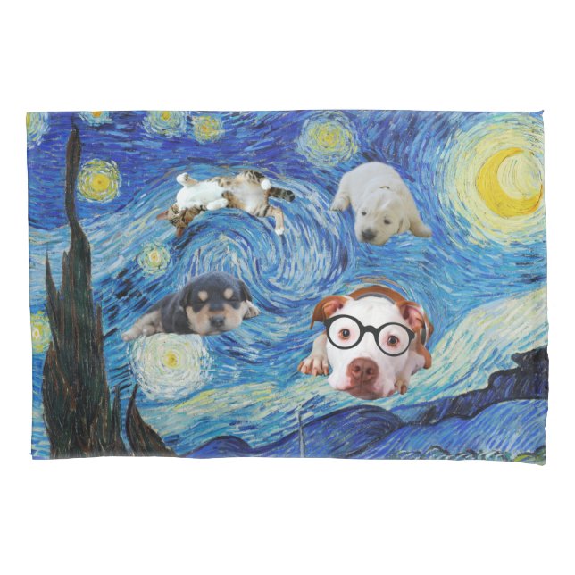 The Starry Fun Night    Pillowcase (Front)