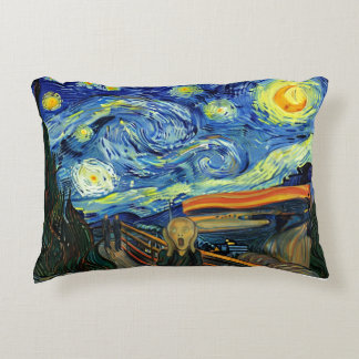 The starry man. decorative cushion