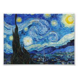 The Starry Night (1889) by Vincent Van Gogh Photo Print