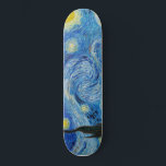 The Starry Night (1889) by Vincent Van Gogh Skateboard<br><div class="desc">Famous painters of all time</div>