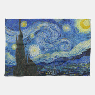 The Starry Night, 1889 by Vincent van Gogh Tea Towel
