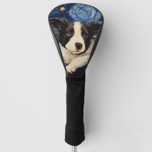 The starry night - Border Collie Dog 003 - Qian wa Golf Head Cover