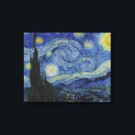 The Starry Night by Van Gogh Canvas Print<br><div class="desc">About the Work The Starry Night Starry Night (Dutch: De sterrennacht) is a painting by the Dutch post-impressionist artist Vincent van Gogh. Painted in June 1889, it depicts the view outside of his sanitorium room window at Saint-Rémy-de-Provence (located in southern France) at night, although it was painted from memory during...</div>