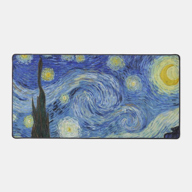 The Starry Night by Van Gogh   Desk Mat (Front)