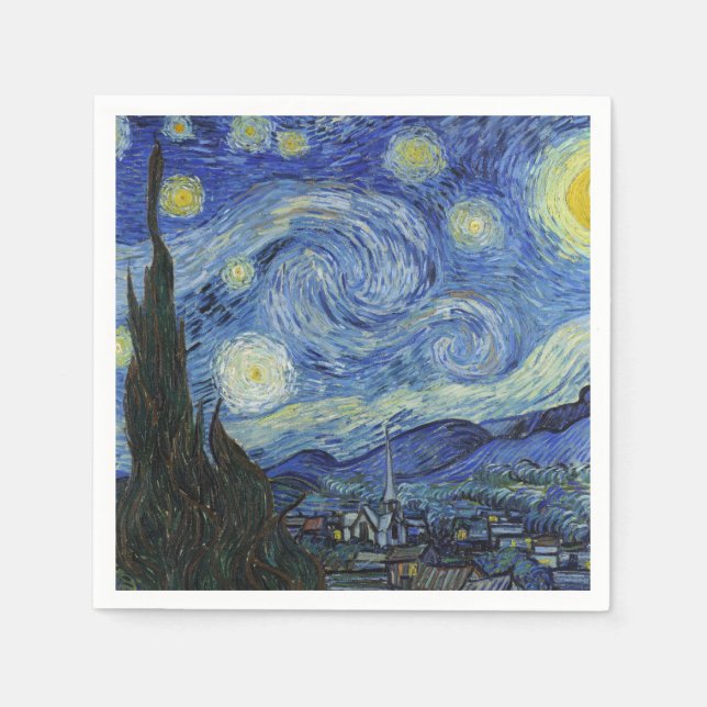 The Starry Night by Van Gogh  Napkin (Front)
