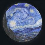 The Starry Night by Van Gogh Paper Plate<br><div class="desc">An oil painting by the great Dutch painter Vincent Van Gogh(1853-1890)Considered by some to be his most famous piece of art, Van Gogh painted 'The Starry Night' in 1889 from memory while living in an asylum in France where he had checked himself in for depression.The scene depicts the view from...</div>