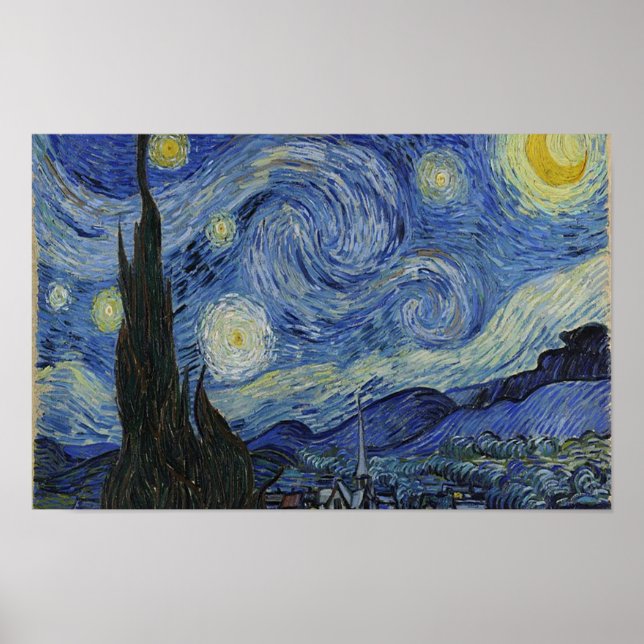 The Starry Night by Van Gogh Poster (Front)