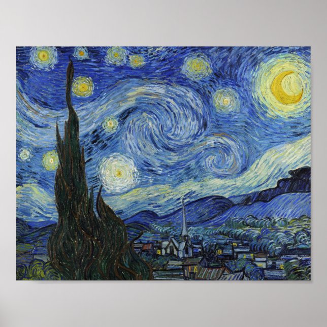 The Starry Night by Van Gogh Poster (Front)