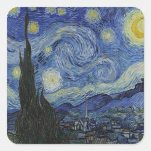 The Starry Night by Van Gogh  Square Sticker