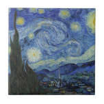 The Starry Night by Van Gogh Tile<br><div class="desc">The Starry Night by Van Gogh.
Please visit my store for more interesting design and more colour choice =>  zazzle.com/iwheels*</div>