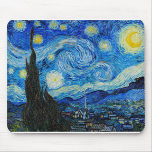 The Starry Night By Vincent Van Gogh (1889) Mouse Mat