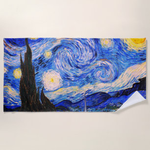 The Starry Night by Vincent Van Gogh Beach Towel