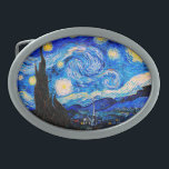 The Starry Night by Vincent Van Gogh Belt Buckle<br><div class="desc">Vincent Van Gogh The Starry Night. This is an old masterpiece from the dutch master painter Vincent Van Gogh.This fine art landscape painting has beautiful,  vibrant,  saturated colour. Vincent Van Gogh was a dutch post impressionist painter. This image is in the public domain</div>