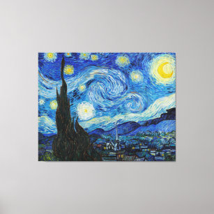 The Starry Night  by Vincent Van Gogh Canvas Print