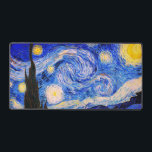 The Starry Night by Vincent Van Gogh  Desk Mat<br><div class="desc">Vincent Van Gogh The Starry Night. This is an old masterpiece from the dutch master painter Vincent Van Gogh.This fine art landscape painting has beautiful,  vibrant,  saturated colour. Vincent Van Gogh was a dutch post impressionist painter. This image is in the public domain</div>