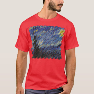 The Starry Night by Vincent Van Gogh Digital Art  T-Shirt