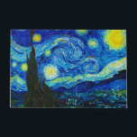 The Starry Night by Vincent Van Gogh  Doormat<br><div class="desc">Vincent Van Gogh The Starry Night. This is an old masterpiece from the dutch master painter Vincent Van Gogh.This fine art landscape painting has beautiful,  vibrant,  saturated colour. Vincent Van Gogh was a dutch post impressionist painter. This image is in the public domain</div>