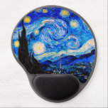 The Starry Night by Vincent Van Gogh Gel Mouse Mat<br><div class="desc">Vincent Van Gogh The Starry Night. This is an old masterpiece from the dutch master painter Vincent Van Gogh.This fine art landscape painting has beautiful,  vibrant,  saturated colour. Vincent Van Gogh was a dutch post impressionist painter. This image is in the public domain</div>