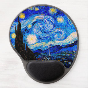 The Starry Night by Vincent Van Gogh Gel Mouse Mat