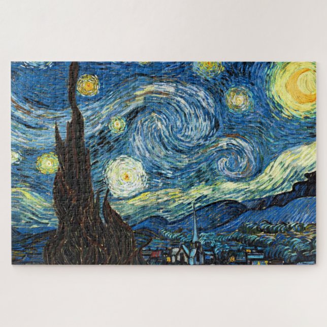 The Starry Night by Vincent Van Gogh Jigsaw Puzzle (Horizontal)