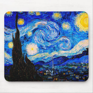 The Starry Night by Vincent Van Gogh Mouse Mat