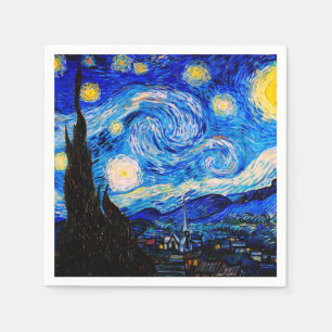 The Starry Night by Vincent Van Gogh Napkin