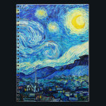 The Starry Night by Vincent Van Gogh Notebook<br><div class="desc">Be inspired by the artwork of Vincent Van Gogh with his most famous work "The Starry Night"</div>