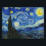 The Starry Night by Vincent van Gogh Photo Print<br><div class="desc">The Starry Night,  1889 by Vincent van Gogh. It depicts the view from the east-facing window of his asylum room at Saint-Rémy-de-Provence,  just before sunrise,  with the addition of an imaginary village.</div>