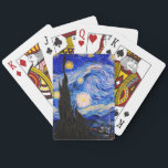 The Starry Night by Vincent Van Gogh Playing Cards<br><div class="desc">Vincent Van Gogh The Starry Night. This is an old masterpiece from the dutch master painter Vincent Van Gogh.This fine art landscape painting has beautiful,  vibrant,  saturated color. Vincent Van Gogh was a dutch post impressionist painter. This image is in the public domain</div>