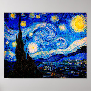 The Starry Night by Vincent Van Gogh Poster