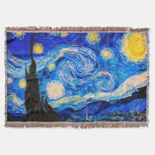 The Starry Night by Vincent Van Gogh Throw Blanket