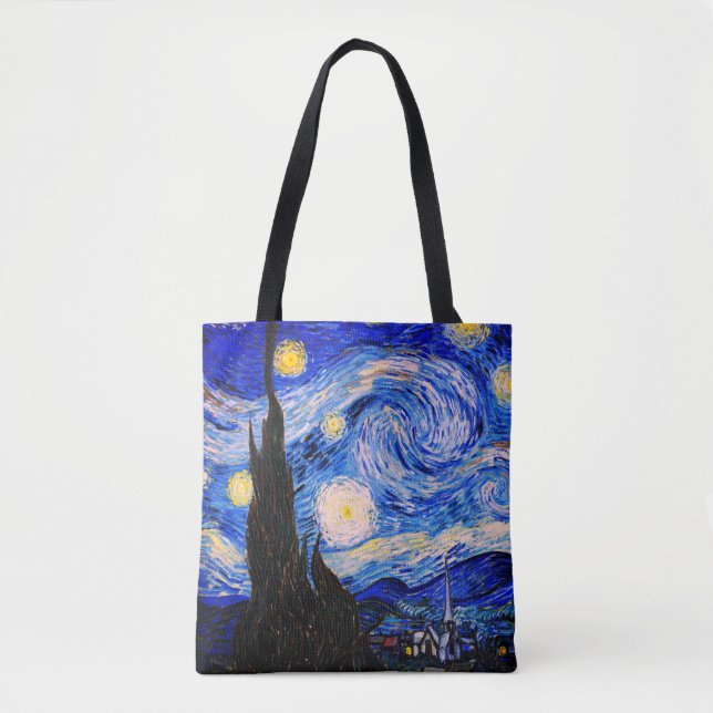 The Starry Night by Vincent Van Gogh Tote Bag (Front)