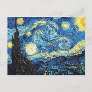 The Starry Night (De sterrennacht) - Van Gogh Postcard