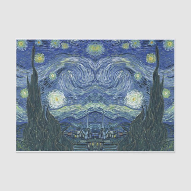 The Starry Night Decoupage vintage paper (Front)