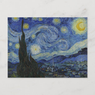 The Starry Night, oil painting, Vincent Van Gogh Postcard