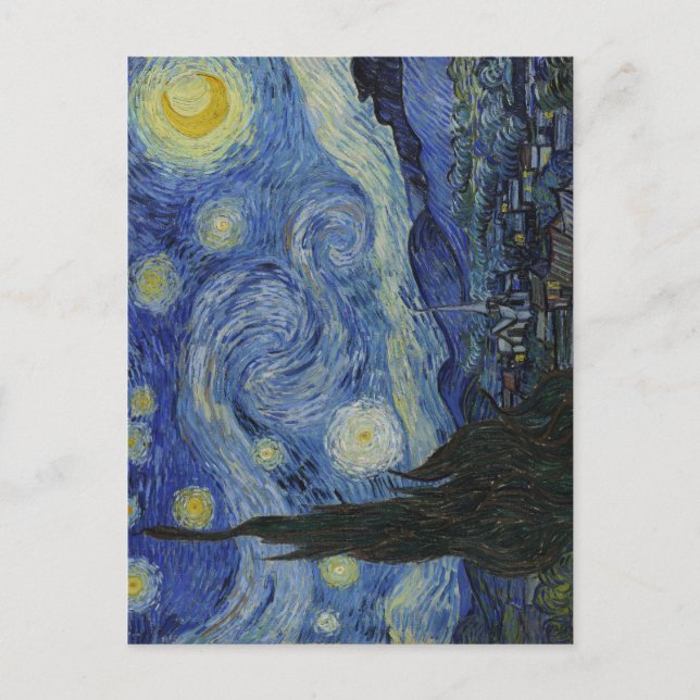 The Starry Night, oil painting, Vincent Van Gogh Postcard (Front)