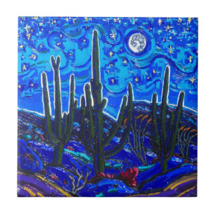 The "Starry Night Over Arizona" art tile