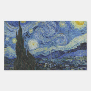 The Starry Night Rectangle Sticker