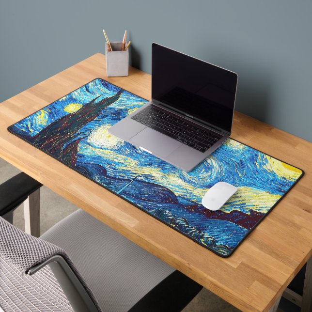 The Starry Night Van Gogh Desk Mat (Office 2)