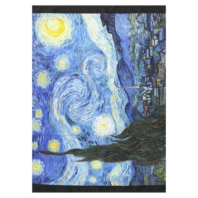 The Starry Night Van Gogh Impressionism Tablecloth (Front)