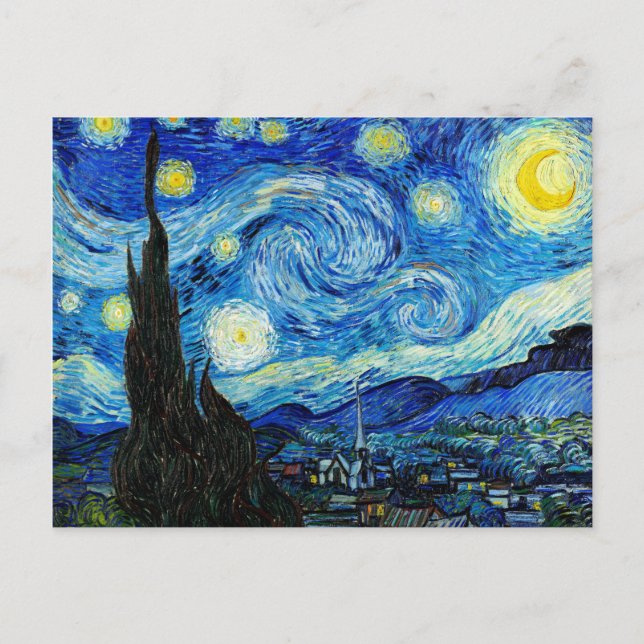 The Starry Night - Van Gogh Postcard (Front)