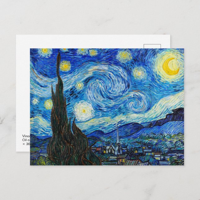 The Starry Night | Van Gogh | Postcard (Front/Back)