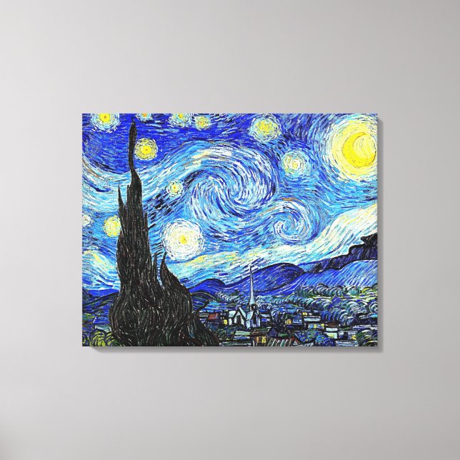 THE STARRY NIGHT VAN GOGH WRAPPED CANVAS ART PRINT (Front)