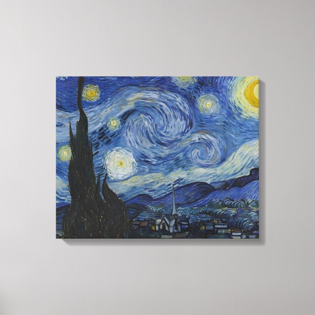 The Starry Night - Vincent Van Gogh Canvas Print (Front)