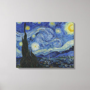 The Starry Night (Vincent van Gogh) (Famous Art) Canvas Print