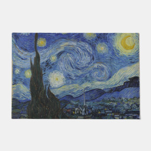 The Starry Night (Vincent van Gogh) (Famous Art) Doormat